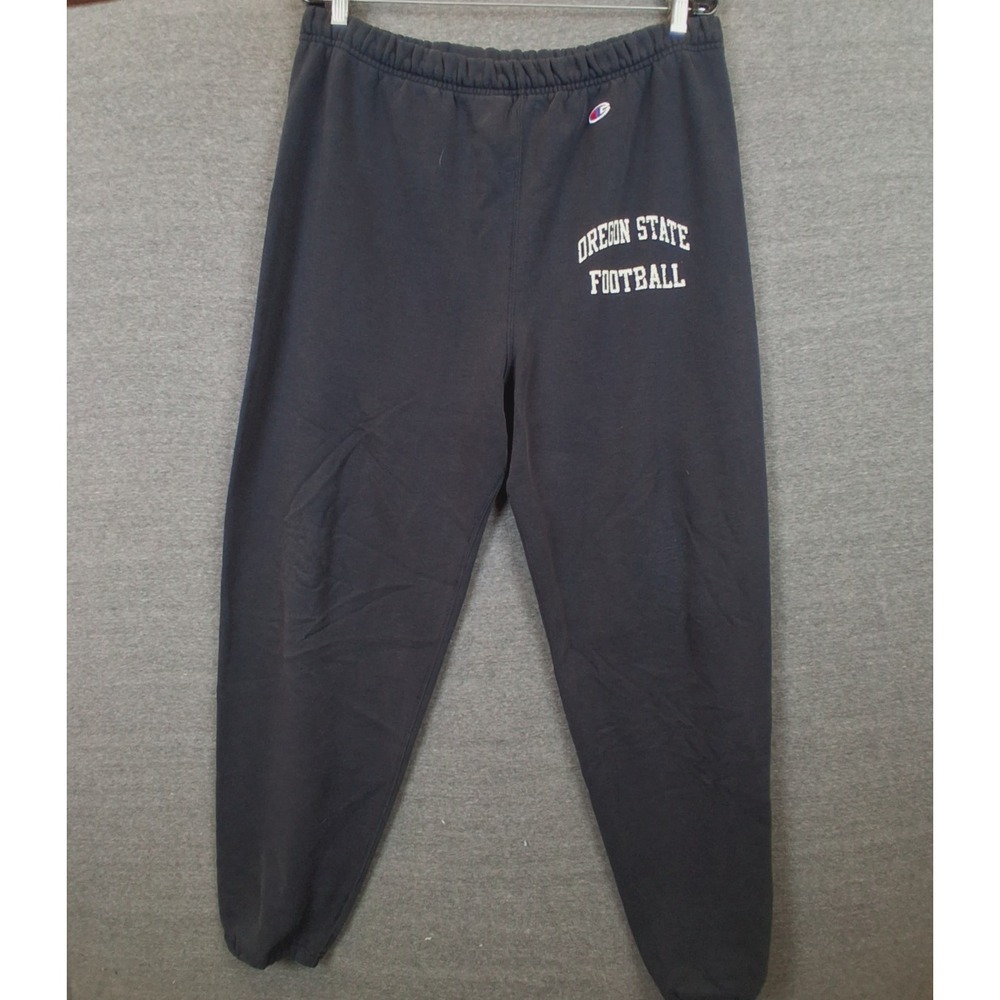Champion Mens Sweatpants Large Black‎ USA Made VTG Oregon State Football